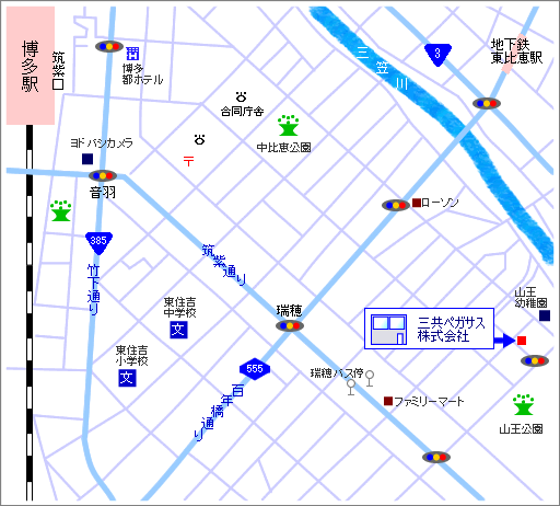 三共ペガサス株式会社_周辺地図